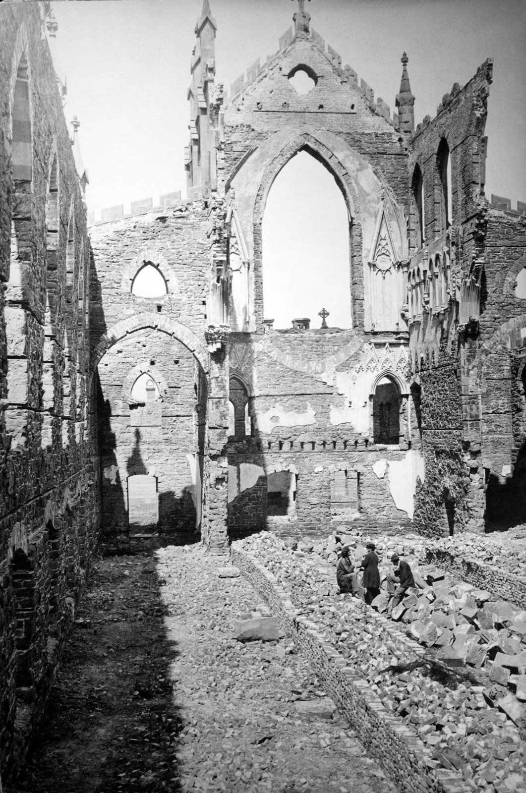 Assistants among the Ruins, original black and white