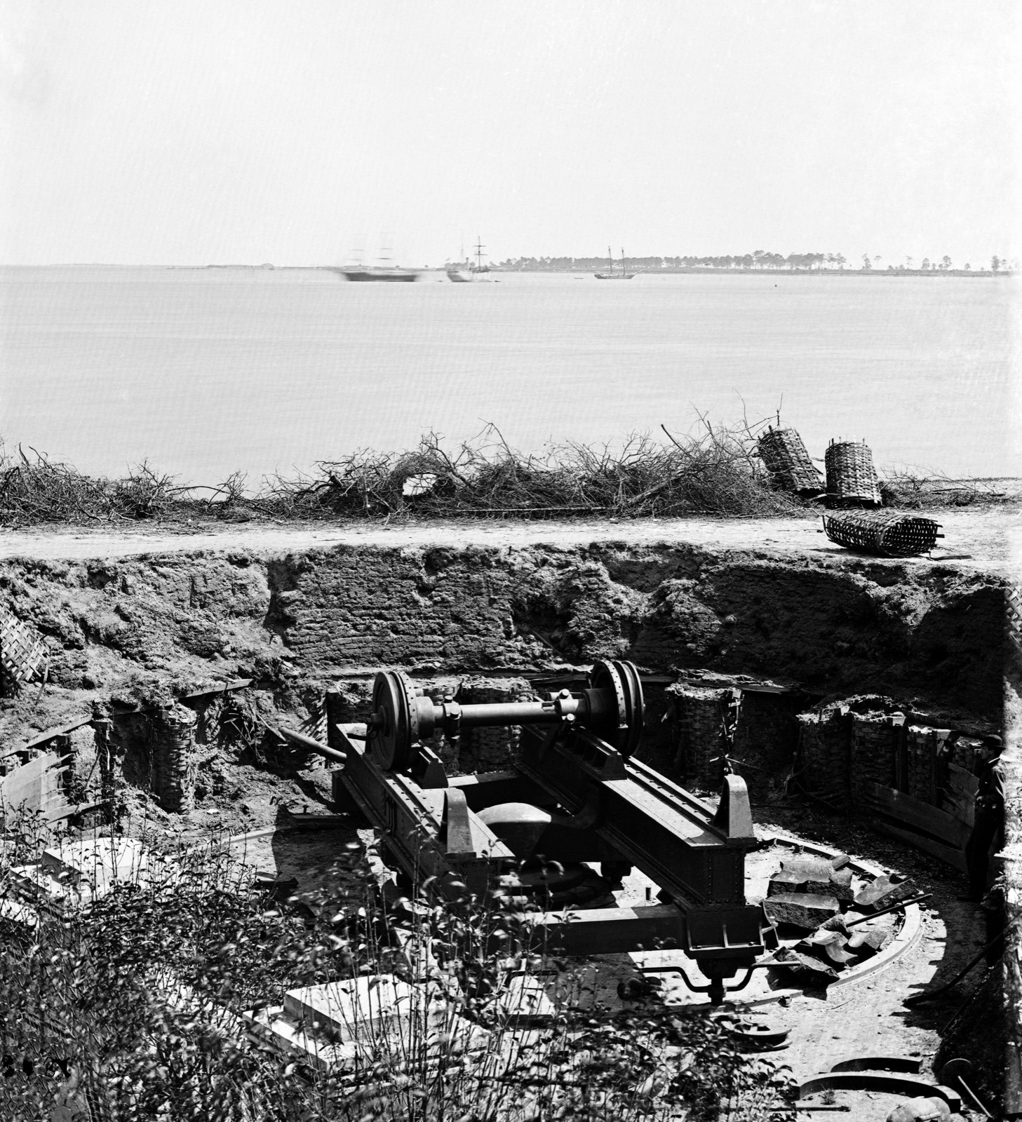 Looking Out from White Point Garden (second view), original black and white
