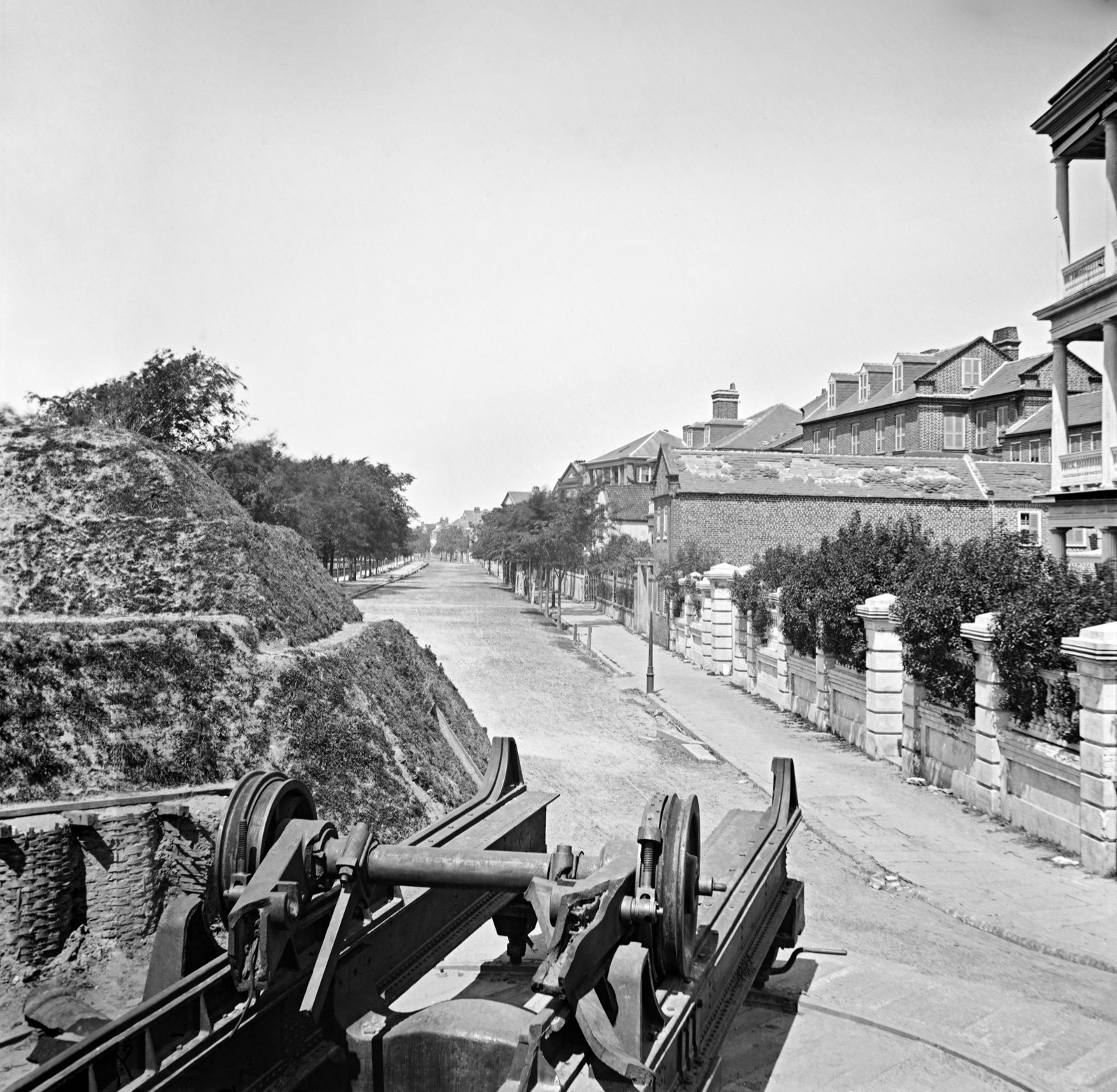 Looking Out from White Point Garden, original black and white