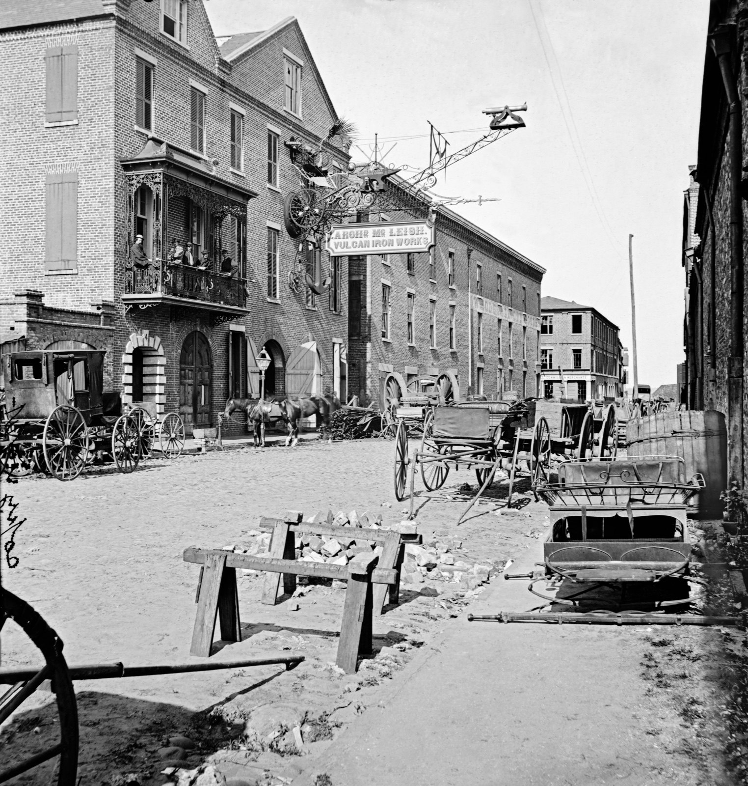 Looking Up Cumberland Street, original black and white