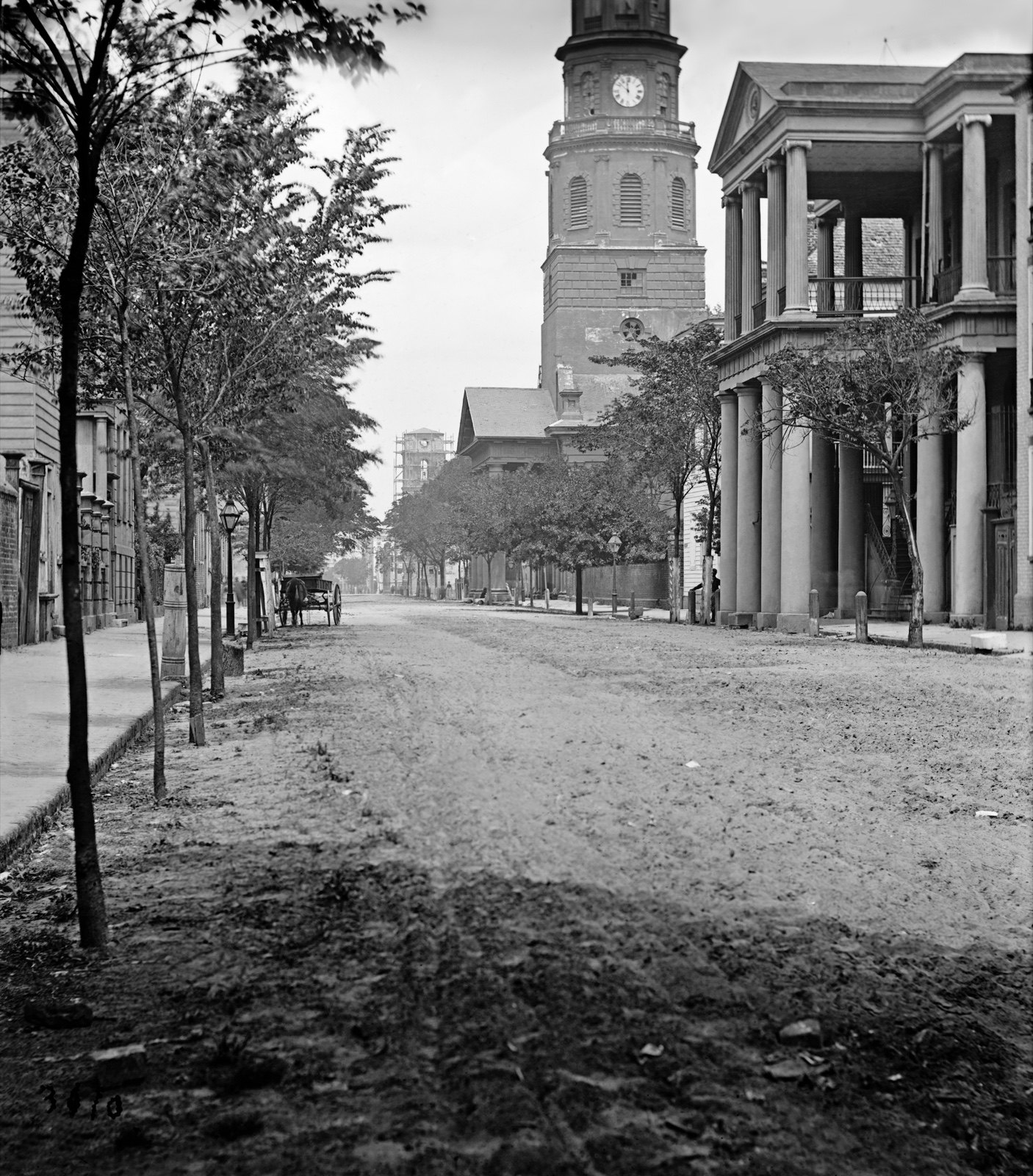 Meeting Street, Looking Up to St. Michael's, original black and white