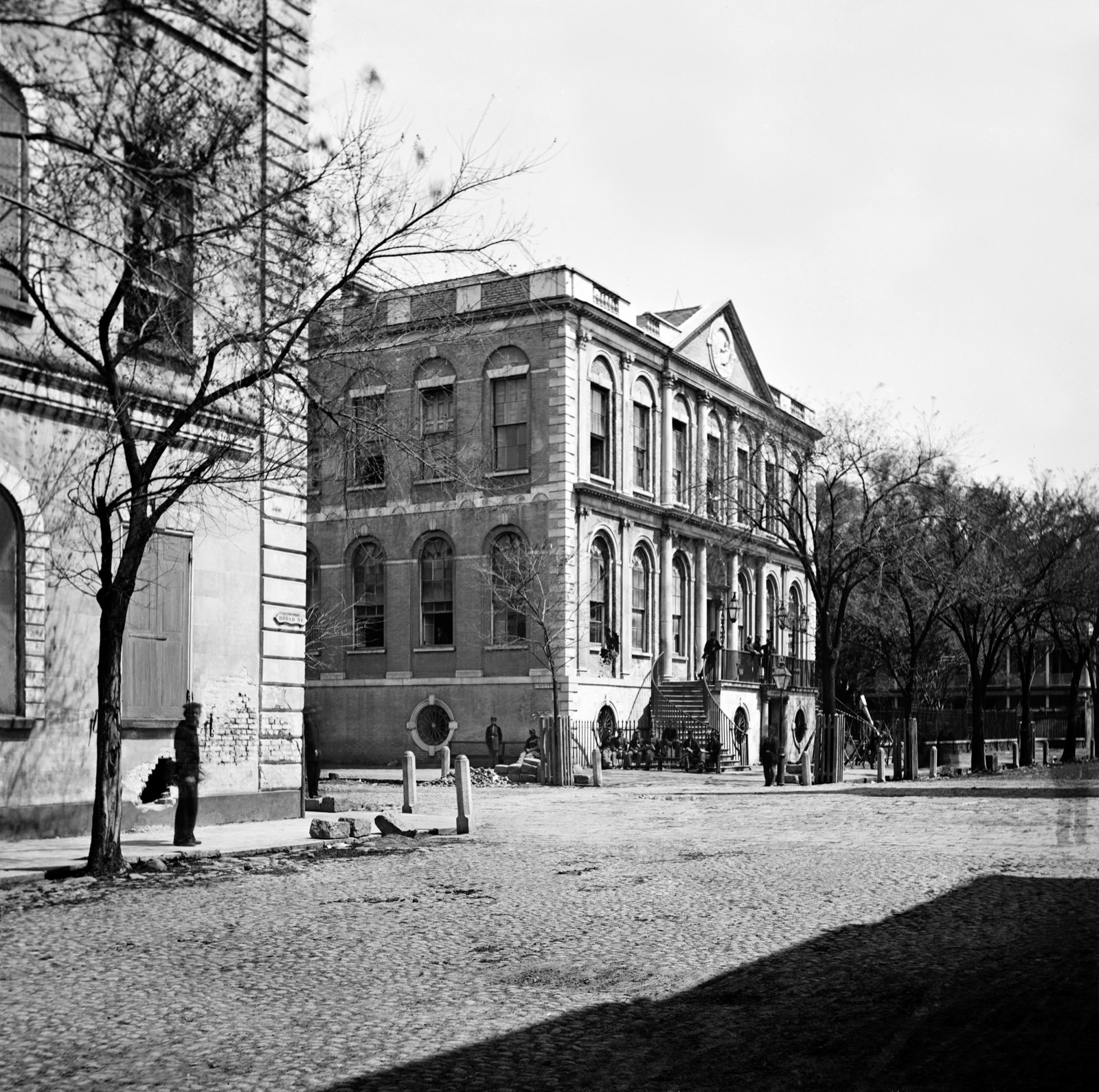 Note the Shell-Hole, original black and white