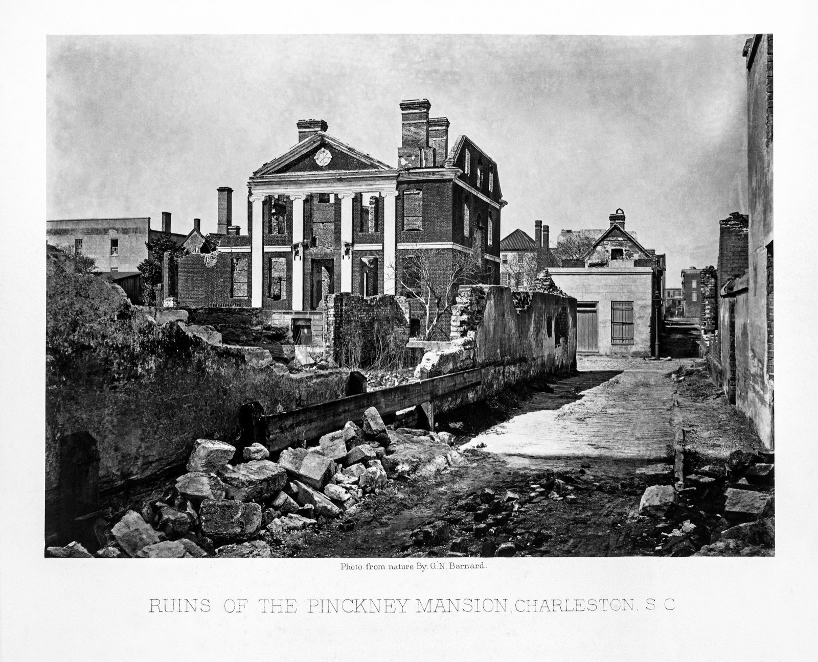Ruins of the Cathedral (second view), original black and white