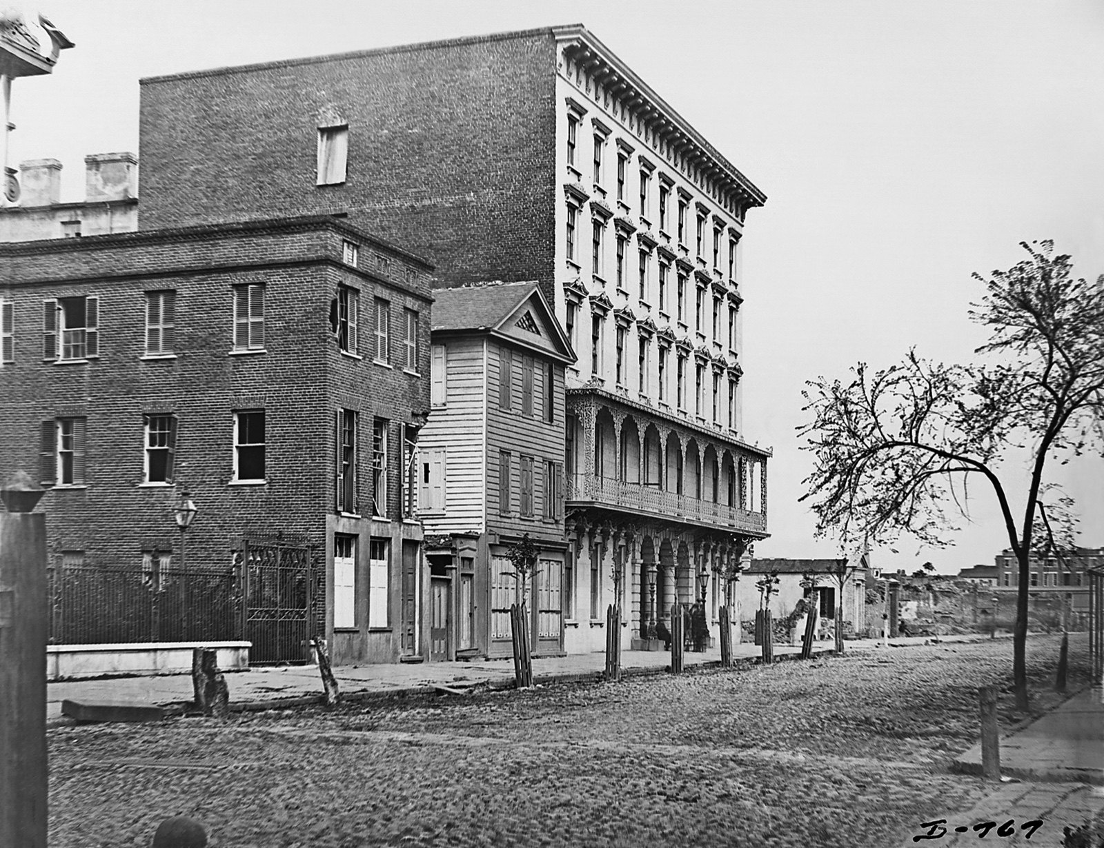 The Mills House Looking North, original black and white